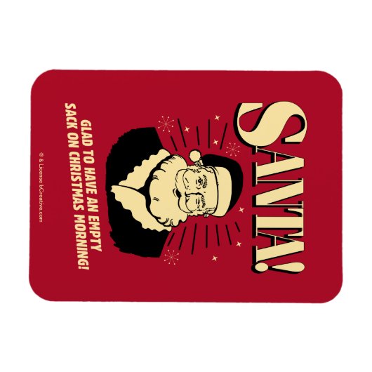 Santa: Lege zak op kerstochtend Magneet (Horizontaal)