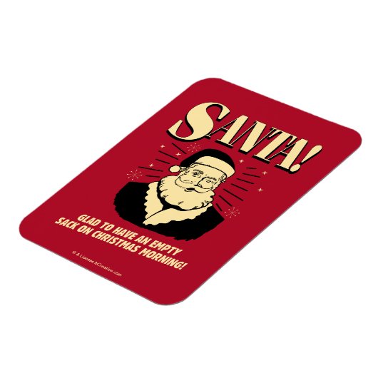 Santa: Lege zak op kerstochtend Magneet (Linkerzijde)