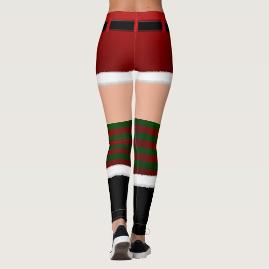 Santa Leggings Funny kerstkostuum Leggings (Achterkant)