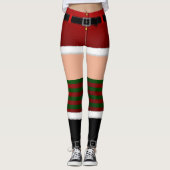 Santa Leggings Funny kerstkostuum Leggings (Voorkant)