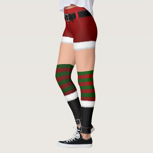 Santa Leggings Funny kerstkostuum Leggings (Links)