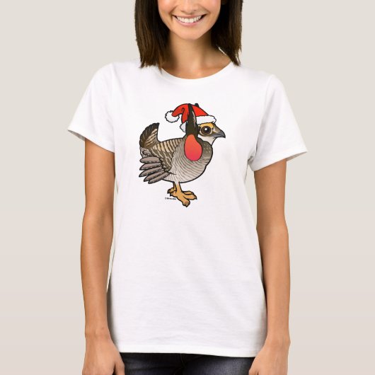 Santa Lesser Prairie-Chicken T-shirt (Voorkant)