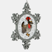Santa Lesser Prairie-Chicken Tin Sneeuwvlok Ornament (Links)