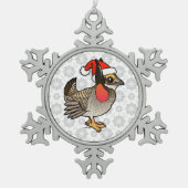 Santa Lesser Prairie-Chicken Tin Sneeuwvlok Ornament (Voorkant)