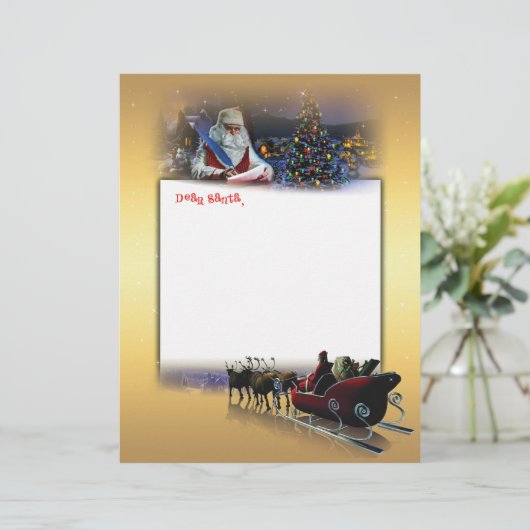 Santa Letter Briefhoofd (Staand voorkant)