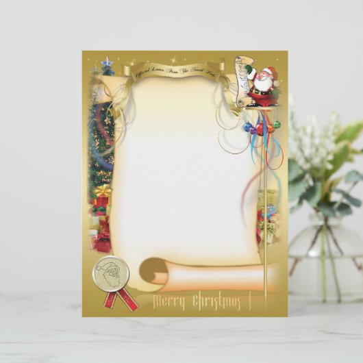 Santa Letter Briefhoofd (Staand voorkant)