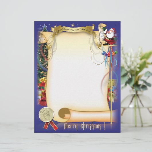 Santa Letter Briefhoofd (Staand voorkant)
