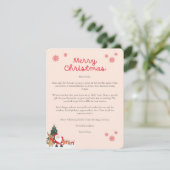Santa Letter Christmas Kaart voor kinderen (Staand voorkant)