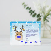 Santa Letter, Christmas List, Postcard For kids Feestdagenkaart (Staand voorkant)