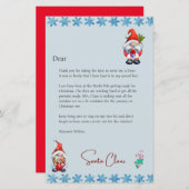 Santa Letter Customizable Christmas Letter (Voorkant / Achterkant)