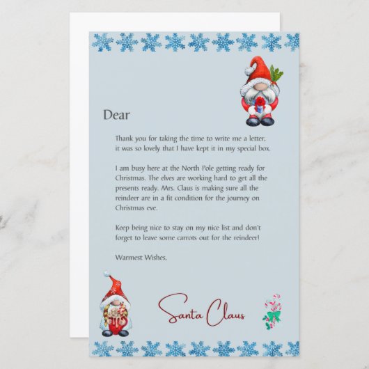 Santa Letter kerstbrief (Voorkant / Achterkant)