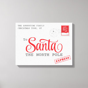 Santa Letter-kerstcanvas thuisdecor Canvas Afdruk