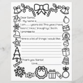 Santa Letter kleurplaat (Voorkant)