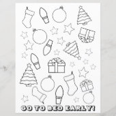 Santa Letter met Kleurplaat Papieren Blad (Achterkant)