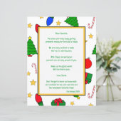 Santa Letter met Kleurplaat Papieren Blad (Staand voorkant)