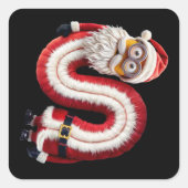 Santa letter S Vierkante Sticker (Voorkant)