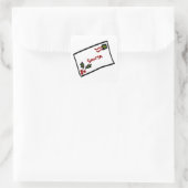 Santa Letter Vierkante Sticker (Tas)