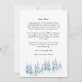 Santa Letter voor Baby Blauw Winter Bos Rustic Feestdagenkaart (Voorkant)