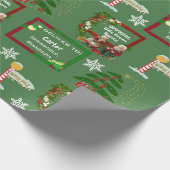 Santa Levering aan naam en locatie Cadeaupapier (Hoek)