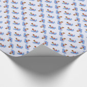 Santa Levert Cadeaus in het vliegtuig Cadeaupapier (Hoek)