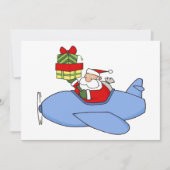 Santa Levert Cadeaus in het vliegtuig Kaart (Voorkant)