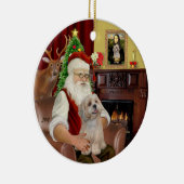 Santa-Lhasa Apso (R2) Keramisch Ornament (Rechts)