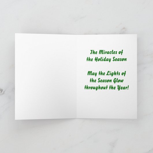 Santa Lighting Menorah Kaart (Binnen)