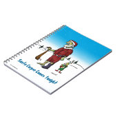 Santa Lijk Grappige Zombie Cartoon Notitieboek (Linkerzijde)