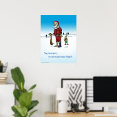 Santa Lijk Zombie Cartoon Poster (Thuiskantoor)
