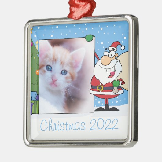 Santa Lijst Photo Ornament (Links)