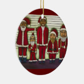 Santa Line Up Keramisch Ornament (Rechts)