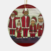 Santa Line Up Keramisch Ornament (Links)