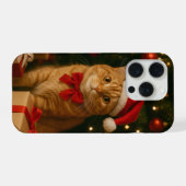 Santa Lint Kat iPhone 15 Pro Hoesje (Achterkant horizontaal)