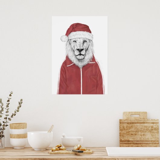 Santa lion poster (Keuken)