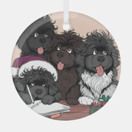 Santa List, controleer het twee keer Glas Ornament