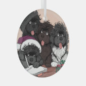 Santa List, controleer het twee keer Glas Ornament (Voorkant Rechts)