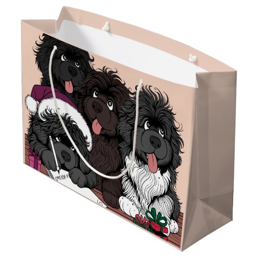 Santa List, controleer het twee keer Groot Cadeauzakje (Achterkant Gekanteld)