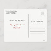 Santa List Naughty of Nice kerstBriefkaart Feestdagenkaart (Achterkant)