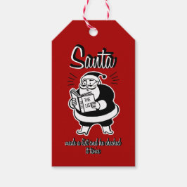 Santa List Naughty of Nice kerstcadeautags Cadeaulabel