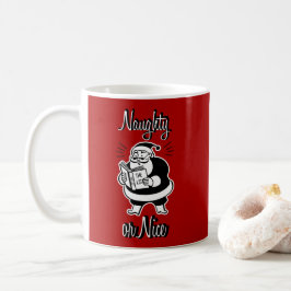 Santa List Naughty of Nice kerstkoffie Mok