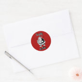 Santa List Naughty of Nice kerstronde Sticker (Envelop)