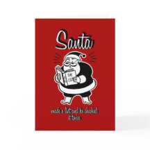 Santa List Naughty of Nice kerstWenskaart