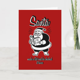 Santa List Naughty of Nice kerstWenskaart Feestdagen Kaart