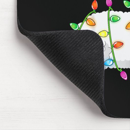 Santa Llama Xmas Funny Llama Sloth Christmas Muismat (Hoek)