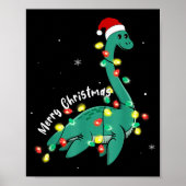 Santa Loch Ness Monster Christmas Nessie Boys Girl Poster (Voorkant)