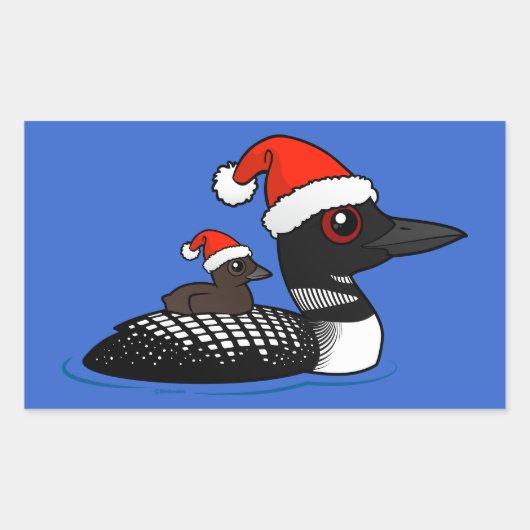 Santa Loon Rechthoekige Sticker (Voorkant)