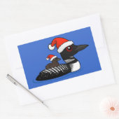 Santa Loon Rechthoekige Sticker (Envelop)
