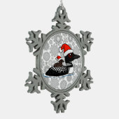 Santa Loon Tin Sneeuwvlok Ornament (Links)