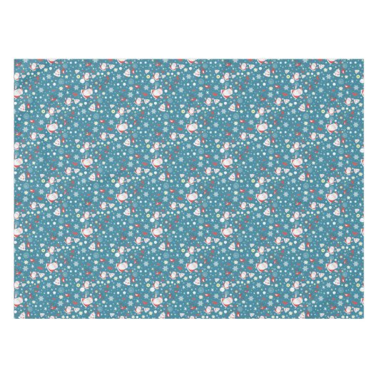 Santa Love Pattern Tafelkleed (Voorkant (Horizontaal))