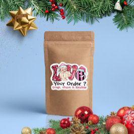 Santa Love Your Order Snap Share & Review Sticker